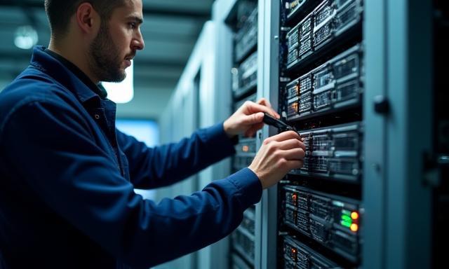 Techniker bei Wartungsarbeiten